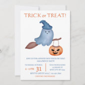 Spooky Boo Trick or treat Kinder & Familie Hallowe Kaart (Voorkant)