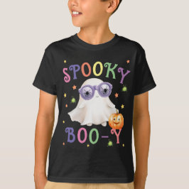 Spooky Boo-y Bright Text Zwart Jongens T-shirt
