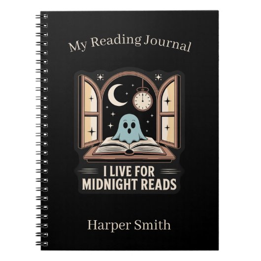 Spooky Book Lover Midnight Lezers Reader Journal Notitieboek (Voorkant)
