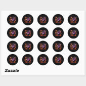Spooky Bookish Haunted Halloween Bookstore Ronde Sticker (Vel)