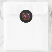 Spooky Bookish Haunted Halloween Bookstore Ronde Sticker (Tas)