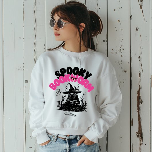 Spooky Bookworm Gepersonaliseerde Naam Halloween G Trui