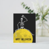 Spooky BOOO van de maan! Briefkaart (Staand voorkant)