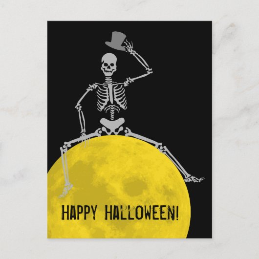 Spooky BOOO van de maan! Briefkaart (Voorkant)