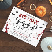 Spooky Boo's en Booze Halloween Feestuitnodiging Kaart