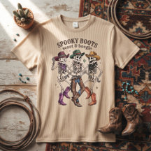 Spooky Boots Scoot & Boogie Skelet Cowboys