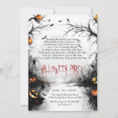 Spooky Bos en Pompoenen Gedicht Halloween Kaart (Voorkant)