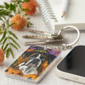 Spooky Boxer Halloween Witch and Pumpkin Sleutelhanger (Voorkant Rechts)