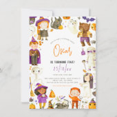 Spooky Boy Costume Party Halloween Birthday Party Kaart (Voorkant)