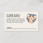 Spooky Boy Halloween Baby shower Luier Raffle Informatiekaartje (Voorkant)