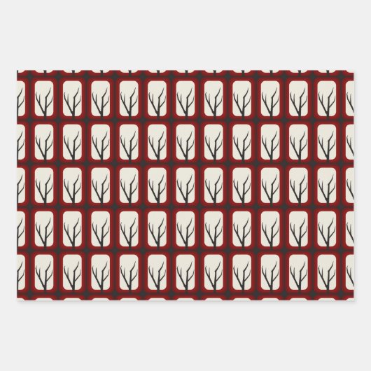 Spooky Branch Retro Deco Fusion Inpakpapier Vel (Voorkant 3)