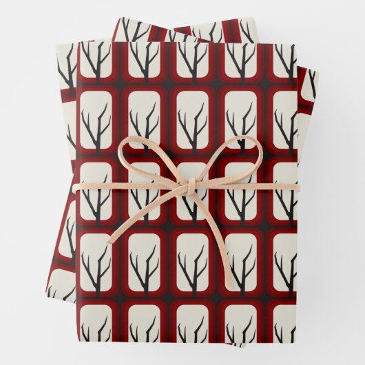Spooky Branch Retro Deco Fusion Inpakpapier Vel (In situ)