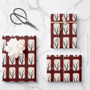 Spooky Branch Retro Deco Fusion Inpakpapier Vel