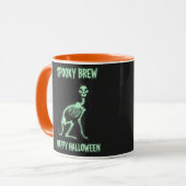 SPOOKY BREW Skeleton Cat Mug Mok (Voorkant links)
