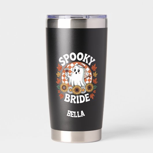 Spooky Bride Ghost Halloween gepersonaliseerd Geïsoleerde Drinkbeker (Voorkant)