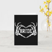 Spooky Bride Skeleton Hands Halloween Verloving W Kaart (Gele Bloem)