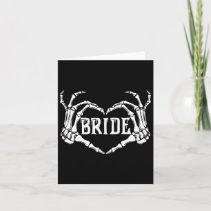 Spooky Bride Skeleton Hands Halloween Verloving W Kaart