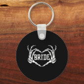 Spooky Bride Skeleton Hands Halloween Verloving W Sleutelhanger (Voorkant)