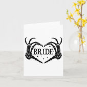 Spooky Bride Skeleton Hands Verloving Wedding Hal Kaart (Gele Bloem)