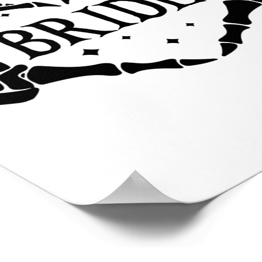 Spooky Bride Skeleton Hands Verloving Wedding Hal Poster (Hoek)