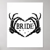 Spooky Bride Skeleton Hands Verloving Wedding Hal Poster (Voorkant)