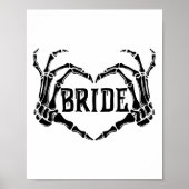 Spooky Bride Skeleton Hands Verloving Wedding Hal Poster (Voorkant)