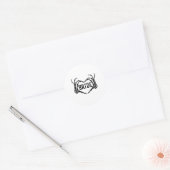 Spooky Bride Skeleton Hands Verloving Wedding Hal Ronde Sticker (Envelop)