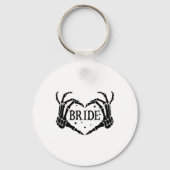 Spooky Bride Skeleton Hands Verloving Wedding Hal Sleutelhanger (Voorkant)