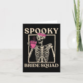 Spooky Bride Squad Skelet Halloween Bachelorette Kaart (Voorkant)
