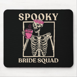 Spooky Bride Squad Skeleton Halloween Chelorette P Muismat