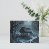 Spooky Bridge op Halloween Briefkaart (Staand voorkant)