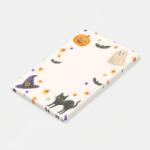 Spooky briefpapier, spook en pompoen post-it® notes (Schuin)