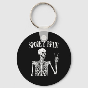 Spooky Bruh Skeleton Spooky Vibe Halloween T-shirt Sleutelhanger