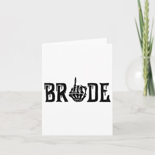 Spooky Bruid Bruidegom Gothic Halloween Wedding Ma Kaart (Voorkant)