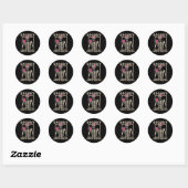Spooky Bruidsquadron Skelet Halloween Bachelorette Ronde Sticker (Vel)