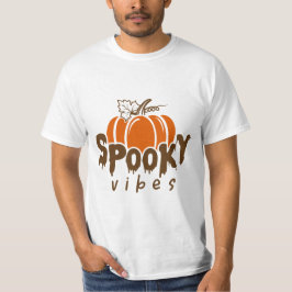 Spooky bruin Sinaasappel Halloween Vibes Graphic T-shirt
