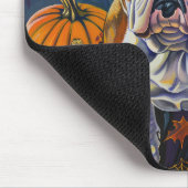 Spooky Bulldog Halloween heks en pompoen Muismat (Hoek)