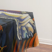 Spooky Bulldog Halloween heks en pompoen Tafelkleed (Voorbeeld)