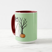 Spooky But Adorable | Cute Ghost Halloween Mug Mok (Voorkant links)