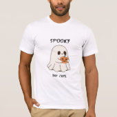 Spooky but Cute – Halloween Pastel Ghost Tee 👻💖 T-shirt (Voorkant)
