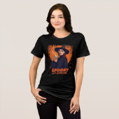 Spooky but Stylish Witch Halloween T-Shirt (Voorkant volledig)