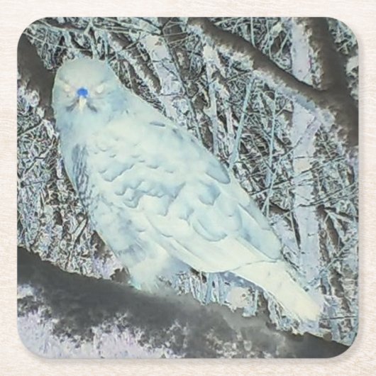 Spooky Buzzard op Branch Onderzetter (Voorkant)