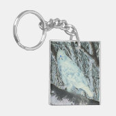 Spooky Buzzard op Tak Sleutelhanger (Voorkant Links)