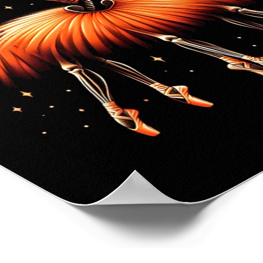 Spooky Byllerina Skeleton Dance Funny beroemd gema Poster (Hoek)