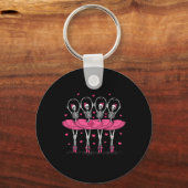 Spooky Byllerina Skeleton Dance Funny beroemd gema Sleutelhanger (Voorkant)