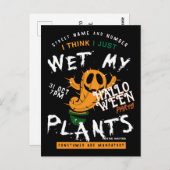 Spooky Cactus Pompoen Halloween Feestuitnodiging Briefkaart (Voorkant / Achterkant)