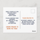 Spooky Cactus Pompoen Halloween Feestuitnodiging Briefkaart (Achterkant)