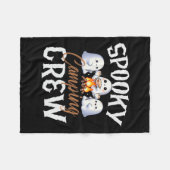 Spooky Camping Crew Halloween 2024 Campfire Happy Fleece Deken (Voorkant (Horizontaal))