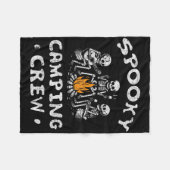 Spooky Camping Crew Halloween Camping Skeleton Cam Fleece Deken (Voorkant (Horizontaal))