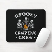 Spooky Camping Crew Halloween Camping Skeleton Cam Muismat (Met muis)